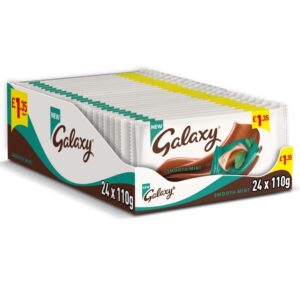 Galaxy Smooth Mint Chocolate Block Bar £1.35 PMP 110g